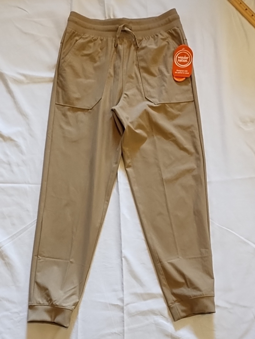 wonder nation NWT Khaki Drawstring Jogger Pants Size Large.